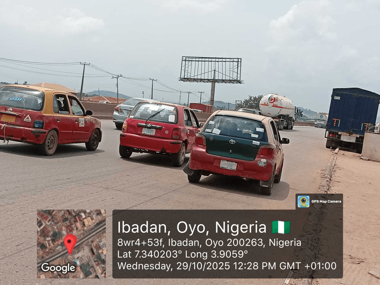 Unipole Billboard Lagos-Ibadan Exp. By Sanyo Ftf Ibadan, Oyo State