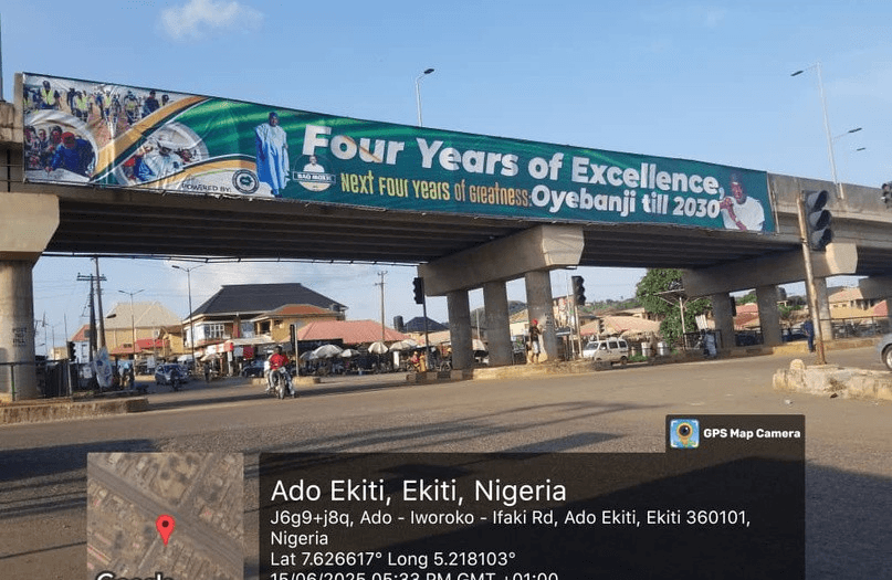 Bridge Panel Billboard Fajuyi bridge by old governor's road ,Ado Ekiti, Ekiti state
