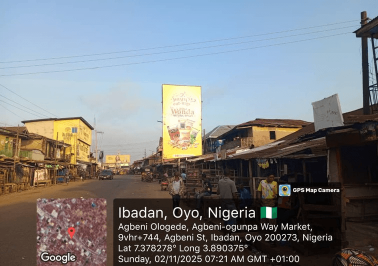 Double face Portrait Billboard at Agbeni market in ibadan, Oyo State