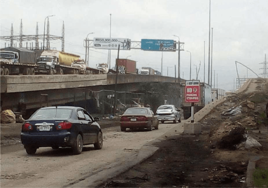 Eyecatcher Billboard Ascending Ijora Apapa Bridge By Leventis, Lagos